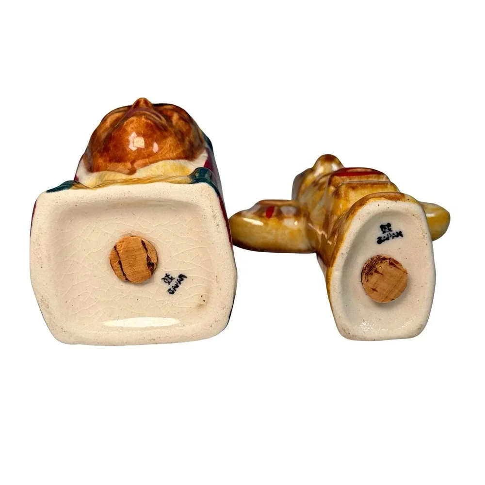 VTG Native American Chief Totem‎ Pole Salt Pepper Shakers Japan Souvenir Set